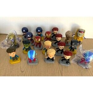 Lot of 18 2019 McDonald's Marvel Avengers Toys 2 new & duplicates & M.O.D.O. K.